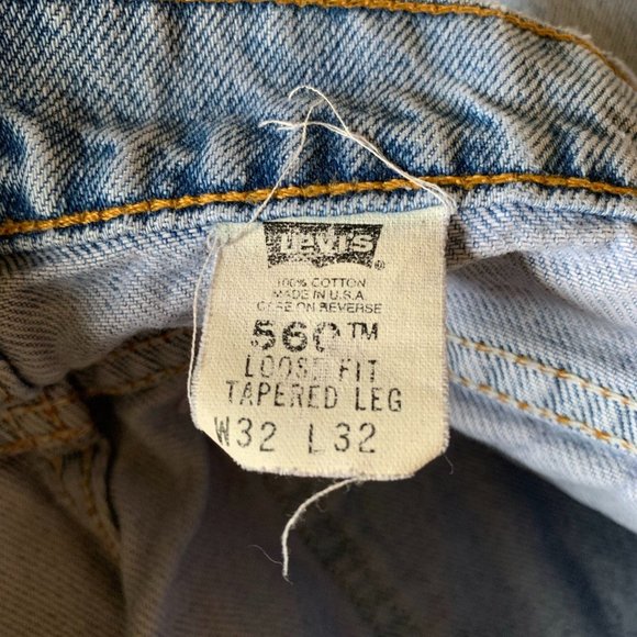 80’s Orange Label Light Wash Distressed 560 Jeans - Picture 8 of 11